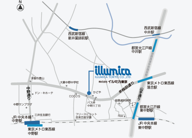 イルミカ東京LEDショップ地図